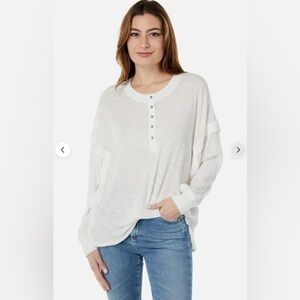 Free People Movement One Up Long Sleeve Top White